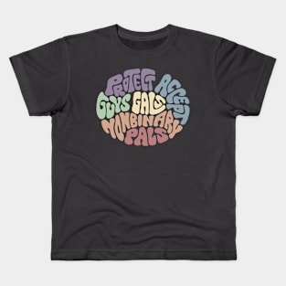 Protect Accept Guys Gals Nonbinary Pals Word Art Kids T-Shirt